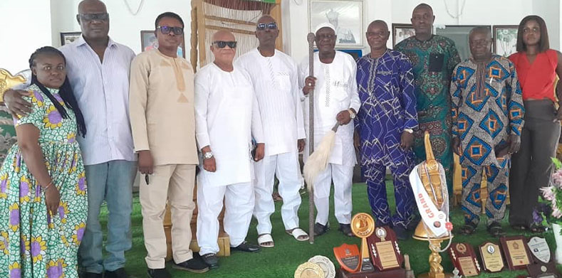 The President, Alhaji Fatai Adegboyega Shokunbi, visit His Royal Majesty, Oba Oyekan Adekanmi Ajose Possi, The Alapa of Egun-Awori Kingdom