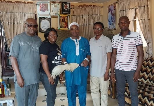 His Royal Majesty, Jimoh Fabiyi De-Ovitotode Toyi I (FCCN), Aholu Sano of Ikoga-Zebbe Kingdom welcome BACCIMA DG to his palace